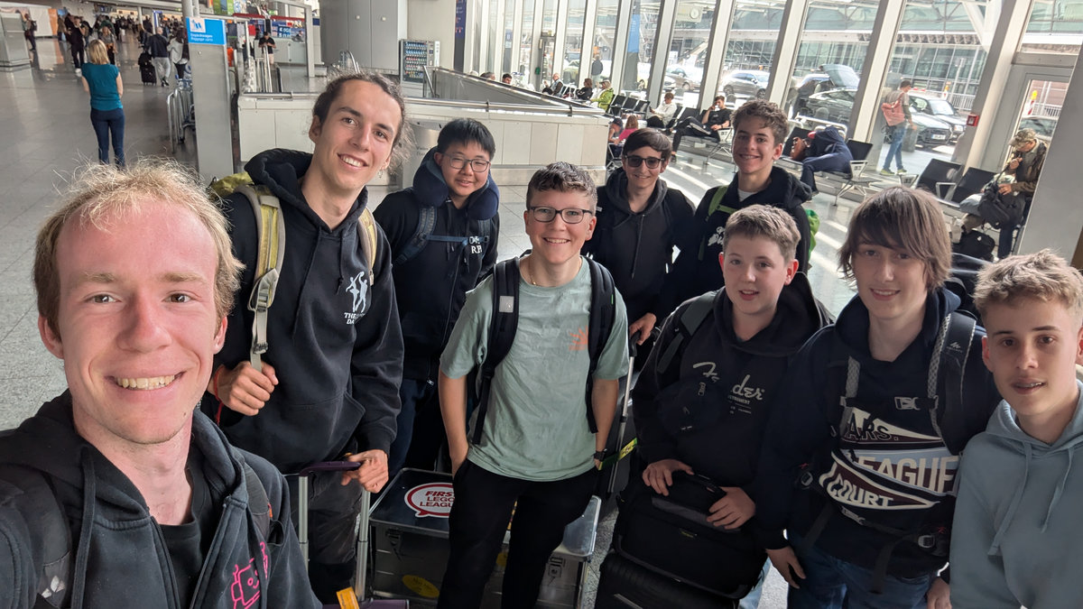 Aufbruchstimmung beim Abflug in Frankfurt!